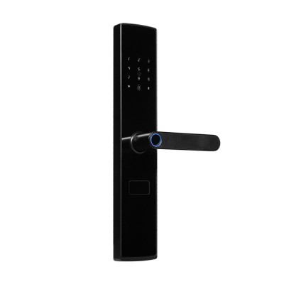 Замок біометричний автономний Trinix TRL-7704WF Black L/R з Wi-Fi, зчитувачем відбитків пальців і карт Mifare