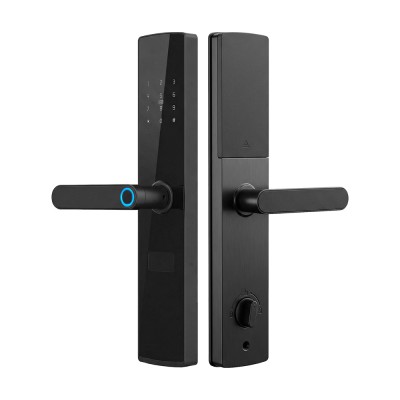 Замок биометрический автономный Trinix TRL-5404BTF Black L/R с Bluetooth, считывателем отпечатков пальцев и карт Mifare Замок биометрический автономный Trinix TRL-5404BTF Black L/R с Bluetooth, считывателем отпечатков пальцев и карт Mifare