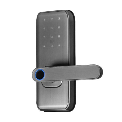 Замок биометрический автономный Trinix TRL-5406BTF Silver L/R с Bluetooth, считывателем отпечатков пальцев и карт Mifare Замок биометрический автономный Trinix TRL-5406BTF Silver L/R с Bluetooth, считывателем отпечатков пальцев и карт Mifare