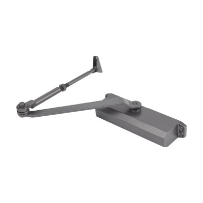 Дверний доводчик Dortec DT-65HA Graphite 85-120кг з фіксацією дверей у відчиненому положенні