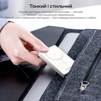 Повербанк 10000mAh Choetech B739 Silver QC3.0 PD3.0 бездротова магнітна зарядка Повербанк 10000mAh Choetech B739 Silver QC3.0 PD3.0 бездротова магнітна зарядка