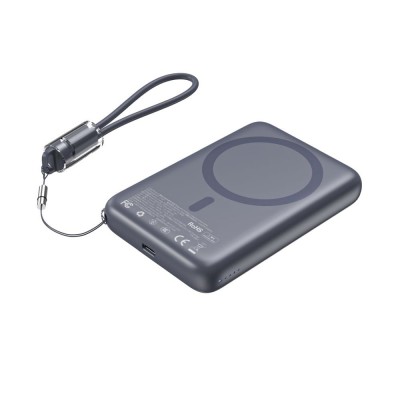 Повербанк 10000mAh Choetech B862 Grey 22.5W QC3.0 PD3.0 бездротова магнітна зарядка MagSafe Повербанк 10000mAh Choetech B862 Grey 22.5W QC3.0 PD3.0 бездротова магнітна зарядка MagSafe