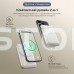 Повербанк 10000mAh Choetech B735 White QC3.0 PD3.0 бездротова магнітна зарядка, вбудований кабель, підставка Повербанк 10000mAh Choetech B735 White QC3.0 PD3.0 бездротова магнітна зарядка, вбудований кабель, підставка