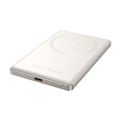 Повербанк 5000mAh Choetech B738 White QC3.0 PD3.0 бездротова магнітна зарядка Повербанк 5000mAh Choetech B738 White QC3.0 PD3.0 бездротова магнітна зарядка