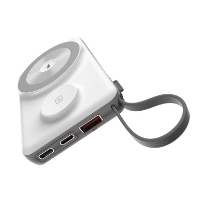 Повербанк 10000mAh Choetech B695 White QC3.0 PD3.0 беспроводная зарядка смартфонов и Apple Watch