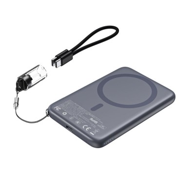 Повербанк 5000mAh Choetech B861 Grey 20W QC3.0 PD3.0 бездротова магнітна зарядка MagSafe Повербанк 5000mAh Choetech B861 Grey 20W QC3.0 PD3.0 бездротова магнітна зарядка MagSafe