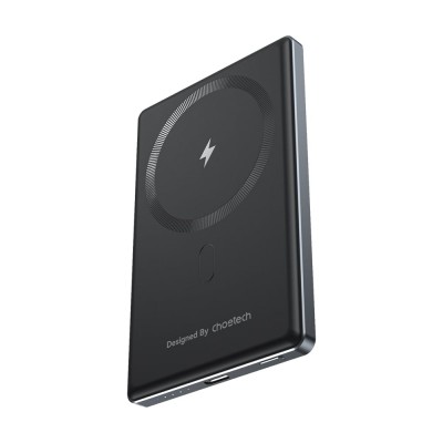 Повербанк 5000mAh Choetech B738 Black QC3.0 PD3.0 бездротова магнітна зарядка Повербанк 5000mAh Choetech B738 Black QC3.0 PD3.0 бездротова магнітна зарядка