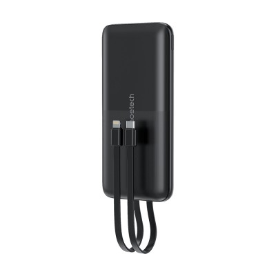 Повербанк 10000mAh Choetech B654 Black 22.5W QC3.0 PD3.0 встроенные кабели Type-C и Lightning Повербанк 10000mAh Choetech B654 Black 22.5W QC3.0 PD3.0 встроенные кабели Type-C и Lightning