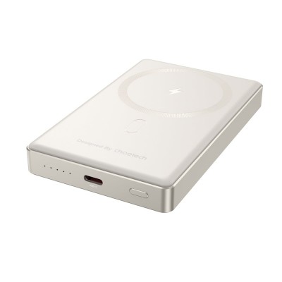 Повербанк 10000mAh Choetech B739 Silver QC3.0 PD3.0 бездротова магнітна зарядка Повербанк 10000mAh Choetech B739 Silver QC3.0 PD3.0 бездротова магнітна зарядка