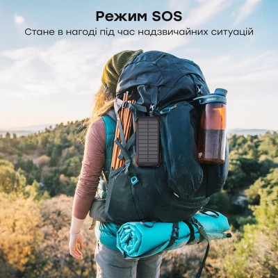 Повербанк з сонячною панеллю 20000mAh Choetech B657 Black PD20W+QC QC3.0 PD3.0 бездротова зарядка Повербанк з сонячною панеллю 20000mAh Choetech B657 Black PD20W+QC QC3.0 PD3.0 бездротова зарядка