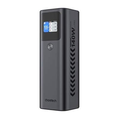 Повербанк 27000mAh Choetech B670 Grey 140W QC3.0 PD3.1 TFT Smart дисплей Повербанк 27000mAh Choetech B670 Grey 140W QC3.0 PD3.1 TFT Smart дисплей