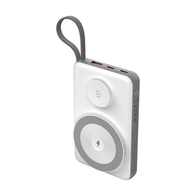 Повербанк 10000mAh Choetech B695 White QC3.0 PD3.0 беспроводная зарядка смартфонов и Apple Watch