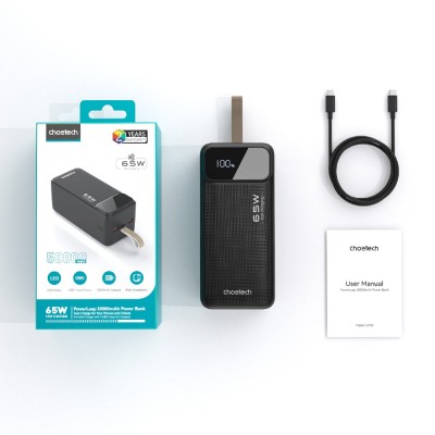 Повербанк 50000 mAh Choetech B733 Black 65W QC3.0 PD3.0 Повербанк 50000 mAh Choetech B733 Black 65W QC3.0 PD3.0