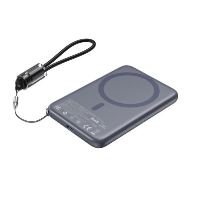 Повербанк 5000mAh Choetech B861 Grey 20W QC3.0 PD3.0 бездротова магнітна зарядка MagSafe Повербанк 5000mAh Choetech B861 Grey 20W QC3.0 PD3.0 бездротова магнітна зарядка MagSafe