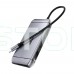 USB-C хаб 9-в-1 Choetech M15 HDMI 4K@30Hz, VGA, 3 USB3.0, RJ45, USB-C PD, SD-card, TF-card