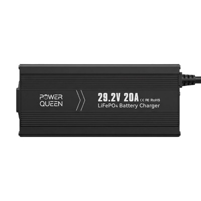Зарядний пристрій для акумуляторних батарей LiFePO4 29.2V/20A Power Queen P24V20A-BCHA-MINI-X Зарядний пристрій для акумуляторних батарей LiFePO4 29.2V/20A Power Queen P24V20A-BCHA-MINI-X