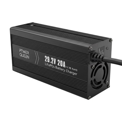 Зарядний пристрій для акумуляторних батарей LiFePO4 29.2V/20A Power Queen P24V20A-BCHA-MINI-X Зарядний пристрій для акумуляторних батарей LiFePO4 29.2V/20A Power Queen P24V20A-BCHA-MINI-X