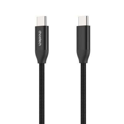 Кабель Choetech ХСС-1060 Black USB-C to USB-C PD3.1 240W 1m+2m, набір з 2 шт. Кабель Choetech ХСС-1060 Black USB-C to USB-C PD3.1 240W 1m+2m, набір з 2 шт.
