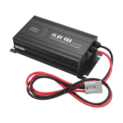 Зарядний пристрій для акумуляторних батарей LiFePO4 14.6V/40A Power Queen P12V40A-BCHA-Y Зарядний пристрій для акумуляторних батарей LiFePO4 14.6V/40A Power Queen P12V40A-BCHA-Y