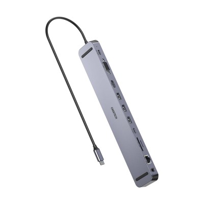USB-C хаб 11-в-1 Choetech M20 HDMI 4K@30Hz, VGA, 3 USB-A 3.0, USB-C 3.0, RJ45, USB-C PD, SD-card, TF-card, 3.5mm audio USB-C хаб 11-в-1 Choetech M20 HDMI 4K@30Hz, VGA, 3 USB-A 3.0, USB-C 3.0, RJ45, USB-C PD, SD-card, TF-card, 3.5mm audio