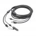 Кабель живлення та передачі даних 2 в 1 DC+Ethernet для Starlink Mini з перехідником Type-C 5м