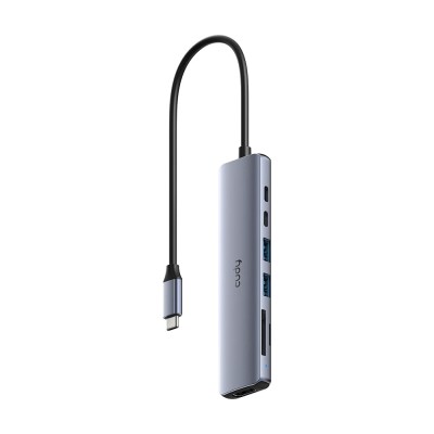 USB-C хаб 7-в-1 Cudy UH407 HDMI 4K@60Hz, 2 USB-A, 2 USB-C, SD-card, TF-card USB-C хаб 7-в-1 Cudy UH407 HDMI 4K@60Hz, 2 USB-A, 2 USB-C, SD-card, TF-card