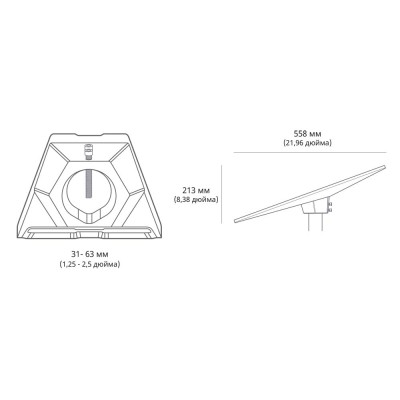 Кріплення перехідника для труб Starlink Standard Pipe Adapter до Starlink Gen3 REV4 Кріплення перехідника для труб Starlink Standard Pipe Adapter до Starlink Gen3 REV4