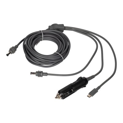 Кабель живлення 3 в 1 для Starlink Mini E-NET автомобільний прикурювач, DC Plug та USB Type-C Plug 5м Кабель живлення 3 в 1 для Starlink Mini E-NET автомобільний прикурювач, DC Plug та USB Type-C Plug 5м