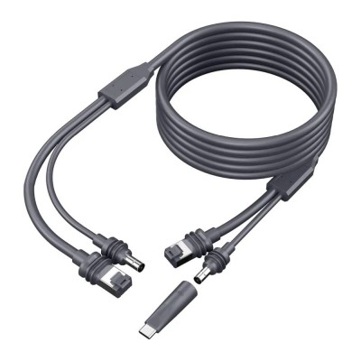Кабель живлення та передачі даних 2 в 1 DC+Ethernet для Starlink Mini з перехідником Type-C 45м