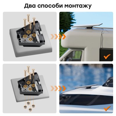 Кріплення для транспортних засобів Starlink Standard Mobility Mount до Starlink Gen3 REV4 Кріплення для транспортних засобів Starlink Standard Mobility Mount до Starlink Gen3 REV4