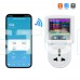 Розумна розетка з реле контролю напруги, струму, потужності з Wi-Fi (Tuya) TOMZN TOVPD1-SKW Universal+EU 16A, моніторинг енергоспоживання