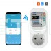 Розумна розетка з реле контролю напруги та струму з Wi-Fi (Tuya) TOMZN TOSVA-16LW EU 16A, моніторинг енергоспоживання, захист від витоку струму