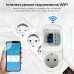 Розумна розетка з реле контролю напруги та струму з Wi-Fi (Tuya) TOMZN TOSVA-16LW EU 16A, моніторинг енергоспоживання, захист від витоку струму