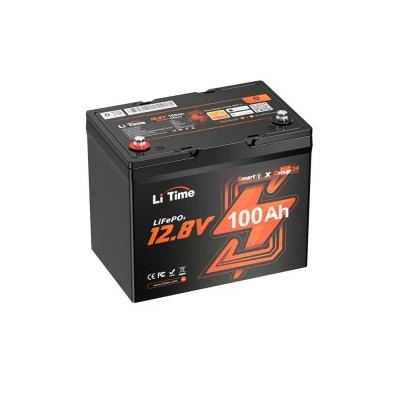 Акумуляторна батарея літій-залізо-фосфатна з Bluetooth 12.8В 100А*год LiFePO4 LiTime Group24 L12V100-100-GROUP24-BT-4-A70 Акумуляторна батарея літій-залізо-фосфатна з Bluetooth 12.8В 100А*год LiFePO4 LiTime Group24 L12V100-100-GROUP24-BT-4-A70