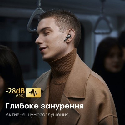 Бездротові навушники Choetech BH-T17 Black TWS, Bluetooth 5.4, ANC+ENC