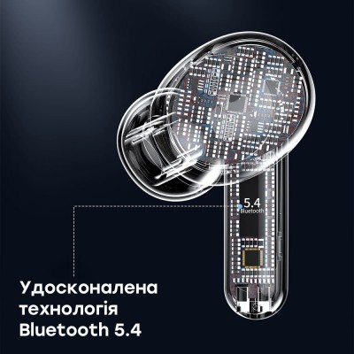 Бездротові навушники Choetech BH-T17 Black TWS, Bluetooth 5.4, ANC+ENC
