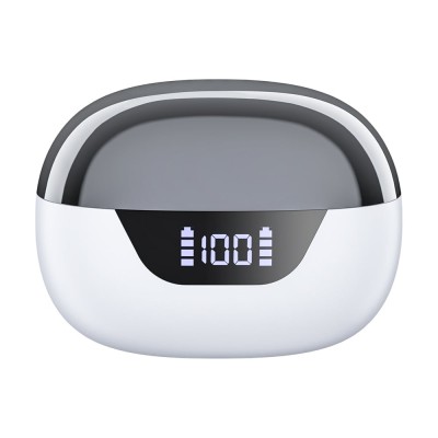 Бездротові навушники Choetech BH-T60 White TWS, Bluetooth 5.3, ANC+ENC, LED-дисплей