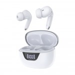 Бездротові навушники Choetech BH-T60 White TWS, Bluetooth 5.3, ANC+ENC, LED-дисплей