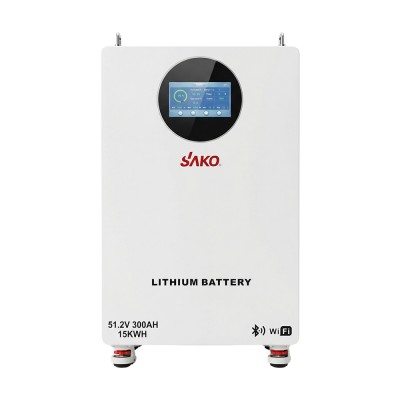 Комплект резервного живлення 10kW 15.36kWh: гібридний інвертор для сонячних панелей Megarevo R10KL1DA-G2S і акумуляторна батарея 51.2V 300Ah Sako Li-Sun series SK-51.2V300Ah