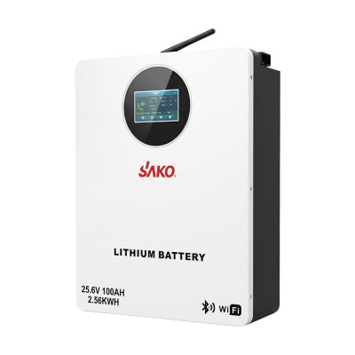 Аккумуляторная батарея литий-железо-фосфатная LiFePO4 100А*ч 25.6В 2560Вт*ч Sako Li-Sun series SK-25.6V100Ah настенный/напольный монтаж