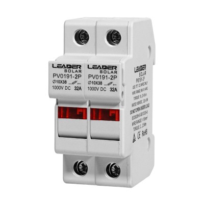 Разъединитель предохранителей 32A Leader PV0191-2P DC 1000V Разъединитель предохранителей 32A Leader PV0191-2P DC 1000V