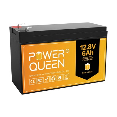 Аккумуляторная батарея литий-железо-фосфатная 12.8В 6А*ч LiFePO4 Power Queen P12V6-6-BASIC-4-A6 Аккумуляторная батарея литий-железо-фосфатная 12.8В 6А*ч LiFePO4 Power Queen P12V6-6-BASIC-4-A6