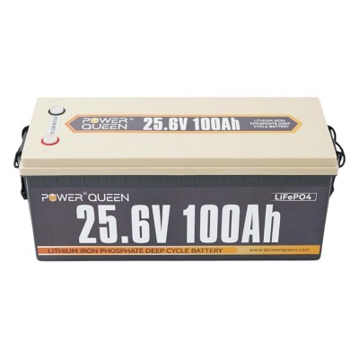 Акумуляторна батарея літій-залізо-фосфатна 25.6В 100А*год LiFePO4 Power Queen 25.6V 100Ah, 2560Wh, BMS 100A, 532*207*215мм Акумуляторна батарея літій-залізо-фосфатна 25.6В 100А*год LiFePO4 Power Queen 25.6V 100Ah, 2560Wh, BMS 100A, 532*207*215мм