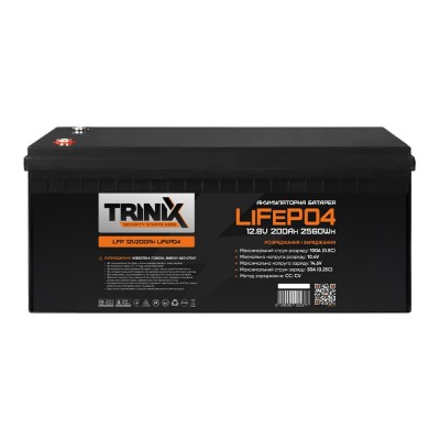 Акумуляторна батарея літій-залізо-фосфатна 12В 200А*год Trinix LFP 12V200Ah LiFePO4 Акумуляторна батарея літій-залізо-фосфатна 12В 200А*год Trinix LFP 12V200Ah LiFePO4