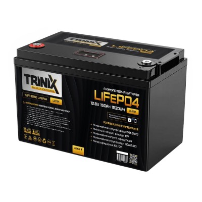 Аккумуляторная литий-железо-фосфатная 12.8В 150А*ч Trinix TLFP-12150 Ultra LiFePO4 с Bluetooth Аккумуляторная литий-железо-фосфатная 12.8В 150А*ч Trinix TLFP-12150 Ultra LiFePO4 с Bluetooth