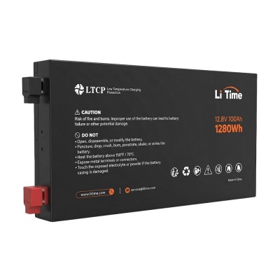Акумуляторна батарея літій-залізо-фосфатна 12.8В 100А*год LiFePO4 LiTime Slim 12V100-100-SLIM-LTCP-4-SE100 ультратонка Акумуляторна батарея літій-залізо-фосфатна 12.8В 100А*год LiFePO4 LiTime Slim 12V100-100-SLIM-LTCP-4-SE100 ультратонка