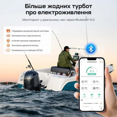 Акумуляторна батарея літій-залізо-фосфатна з Bluetooth та підігрівом стартерна / тягова 12.8В 165А*год LiFePO4 LiTime Dual Purpose L12V165-150-DP-BT-CCA1K2-4-A100 Акумуляторна батарея літій-залізо-фосфатна з Bluetooth та підігрівом стартерна / тягова 12.8В 165А*год LiFePO4 LiTime Dual Purpose L12V165-150-DP-BT-CCA1K2-4-A100