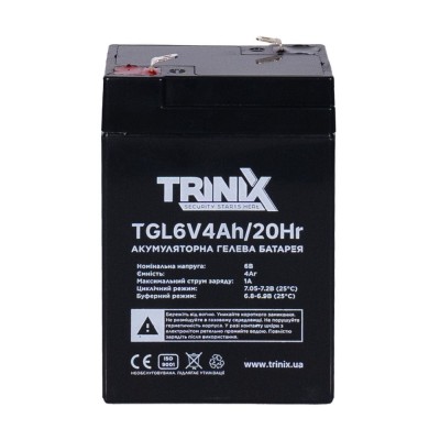 Акумуляторна батарея гелева 6В 4Аг Trinix TGL6V4Ah/20Hr GEL