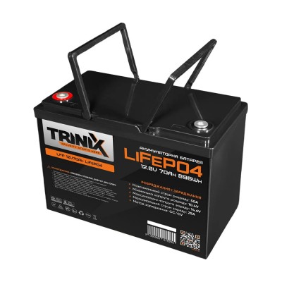 Акумуляторна батарея літій-залізо-фосфатна 12.8В 70А*год Trinix 12V70Ah LiFePO4