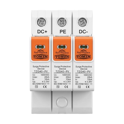 Обмежувач напруги TOMZN TZG40-PV 3P 1000V DC під DIN-рейку